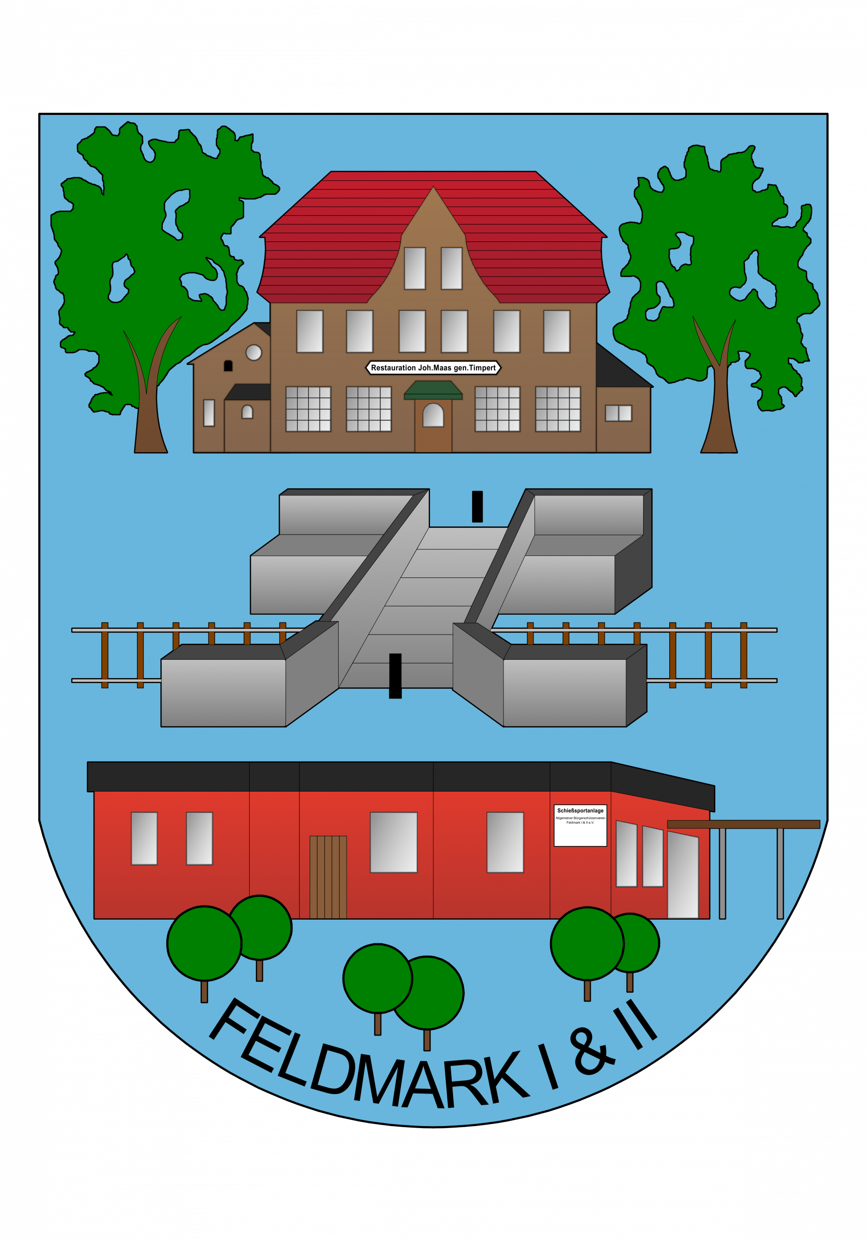 Allgemeiner Bürgerschützenverein Dorsten Feldmark I und II e.V. Logo